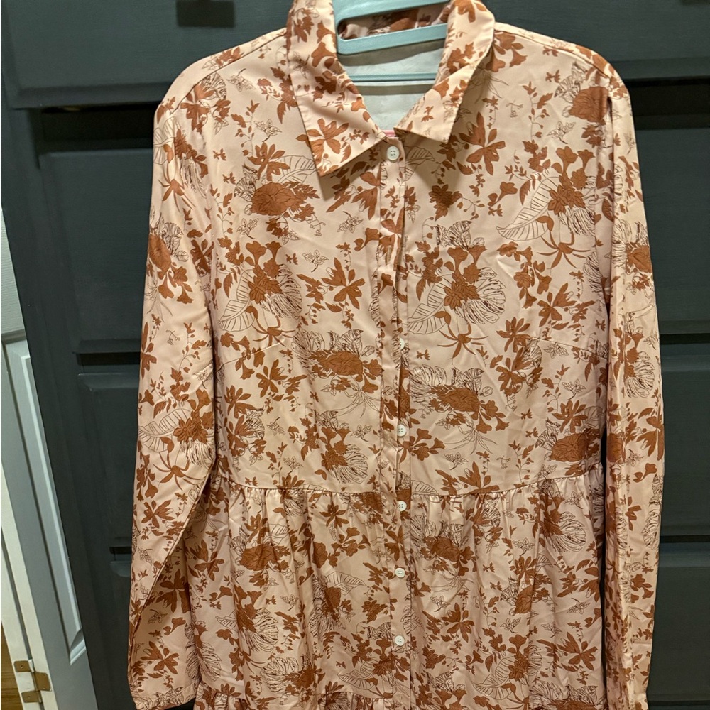 Floral Button-Up Dress